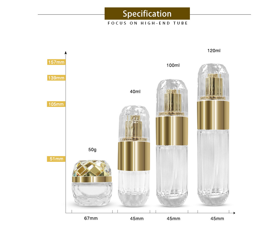 Chic Gold Glass Bottles for Skincare