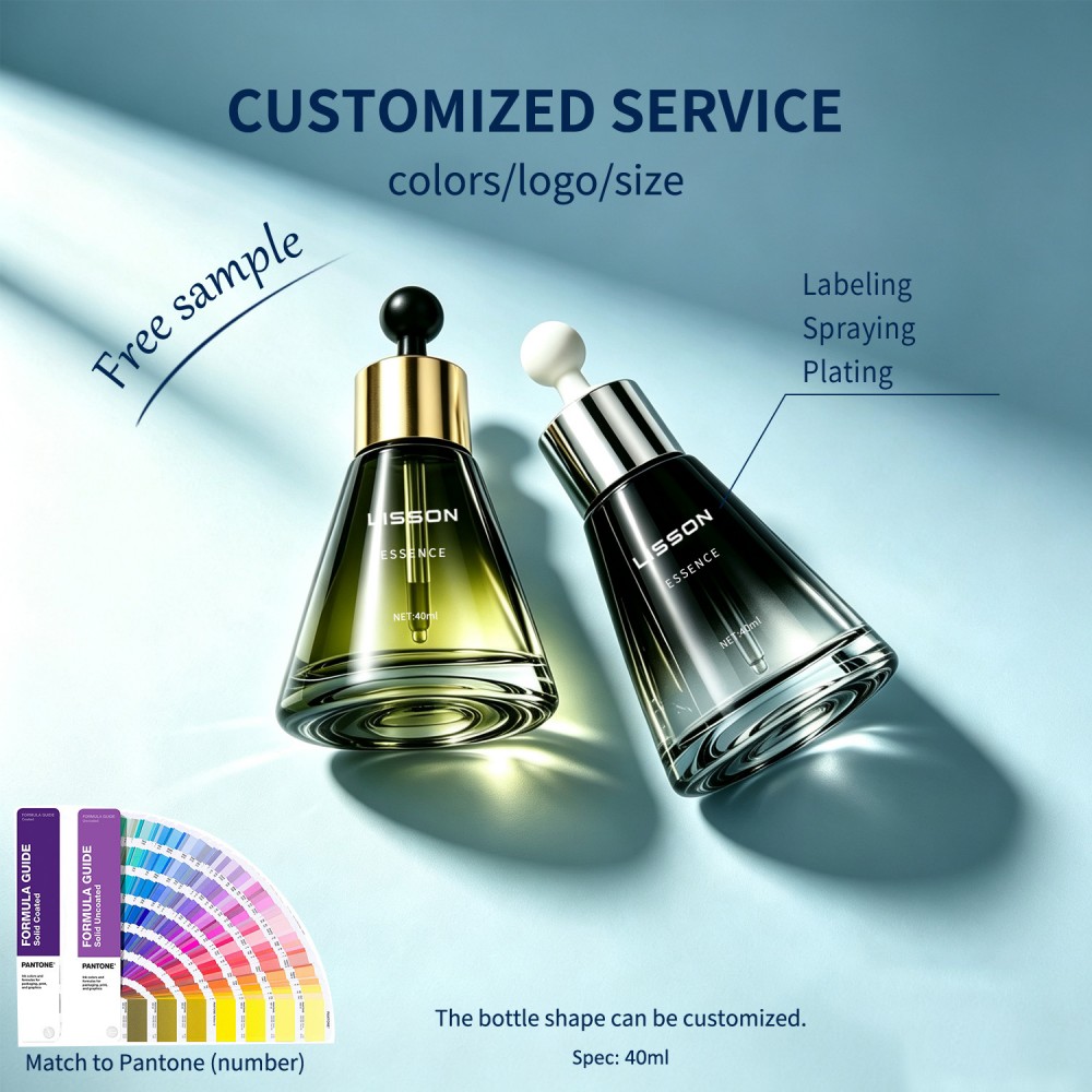 Custom Luxury Glass Essence Bottle Custom Luxury Glass Essence Bottle